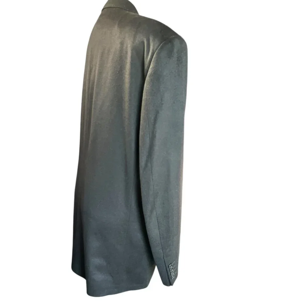 Hathaway Platinum Mens Size 44 Italian 100% Cashmere Black Suit Jacket 3-Button